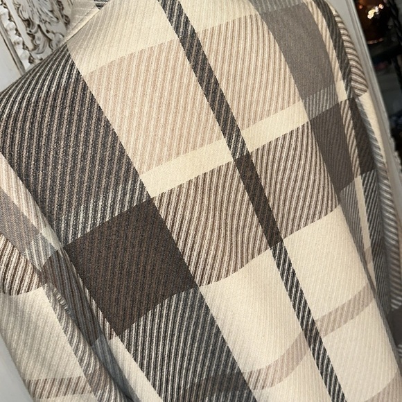 VINTAGE Joyce Sportswear Light Academia Large Neutral Plaid Blazer Jacket Size M - Picture 10 of 12